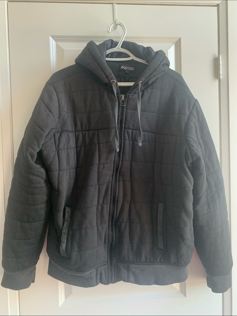 Men's Hooded Quilted Jacket - Black